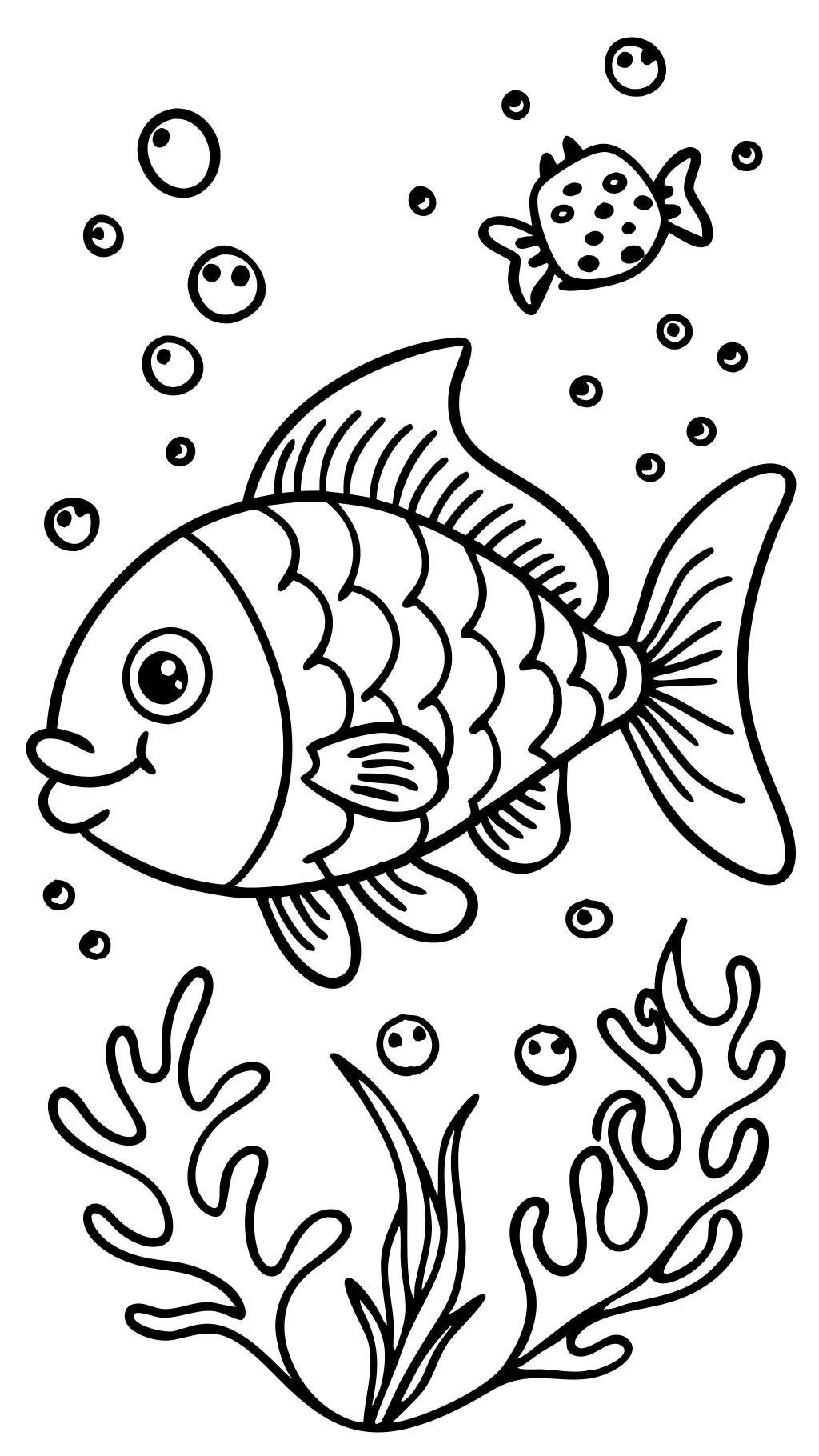 coloring book pages fish